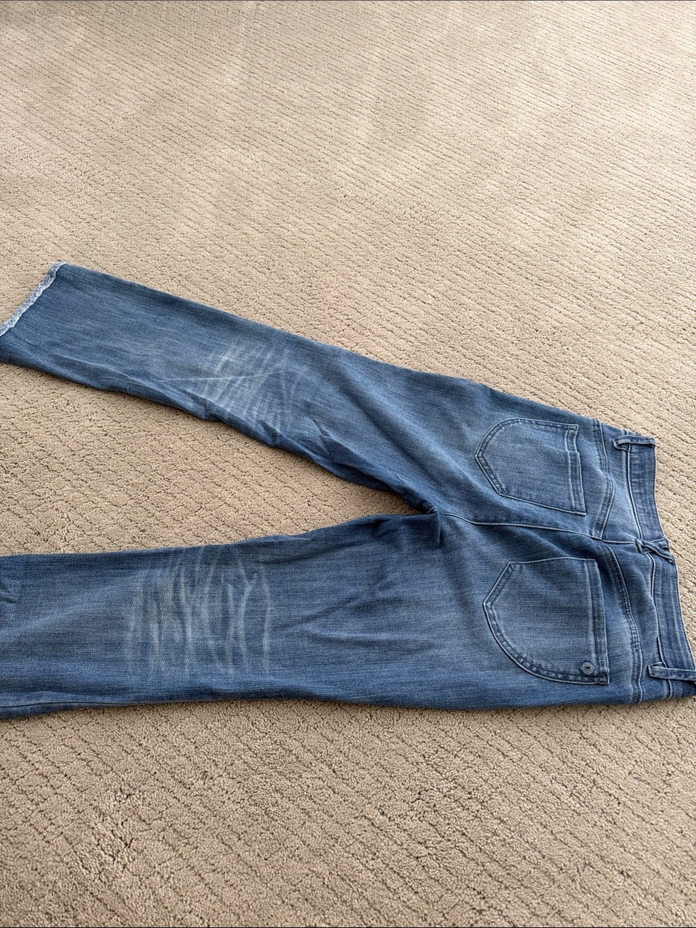 Democracy Light Blue Skinny Jeans with Frayed Ankle - Picture 3 of 3